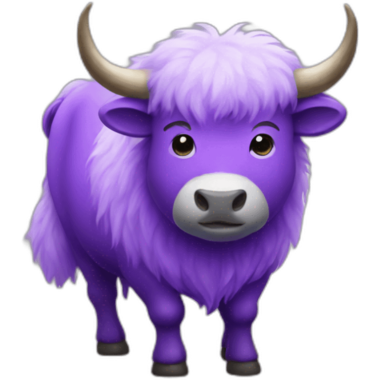 fluffy purple ox emoji