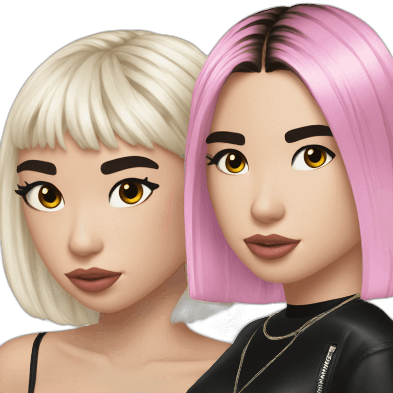 Dua Lipa and Angele emoji