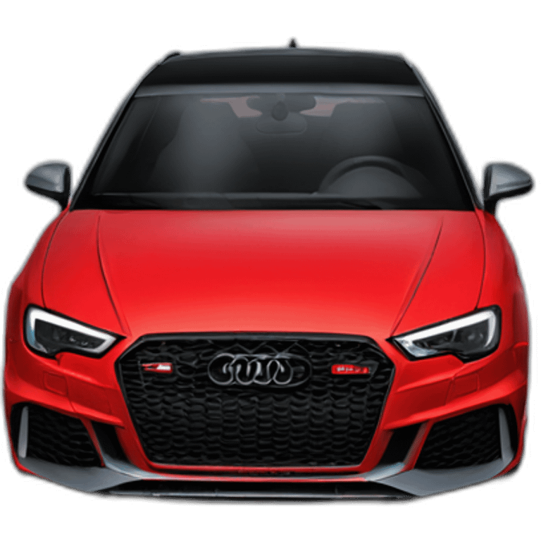 Audi rs3 black facelift showroom photo emoji