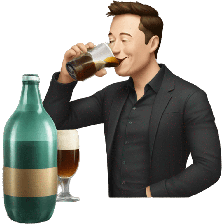 Elon musk drinking Argentinian mate emoji