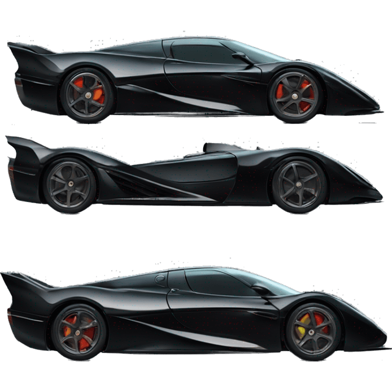 Side view of Morticia Addams super hypercar. 1car emoji