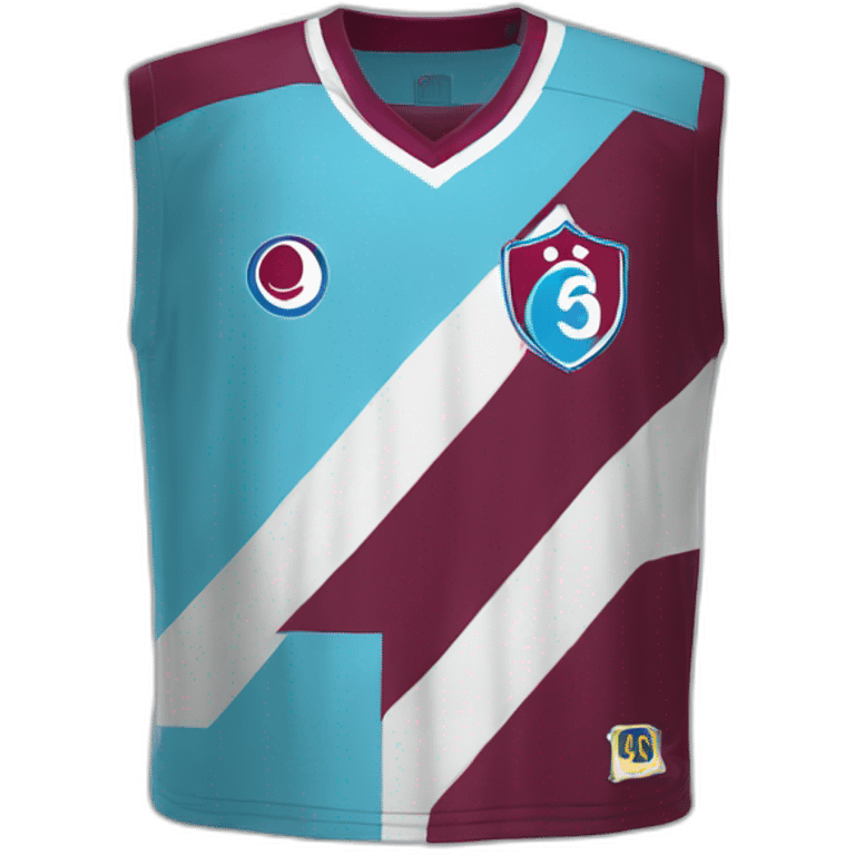 Burgundy blue striped Trabzonspor jersey emoji