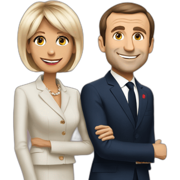 Macron avec Brigitte macron emoji