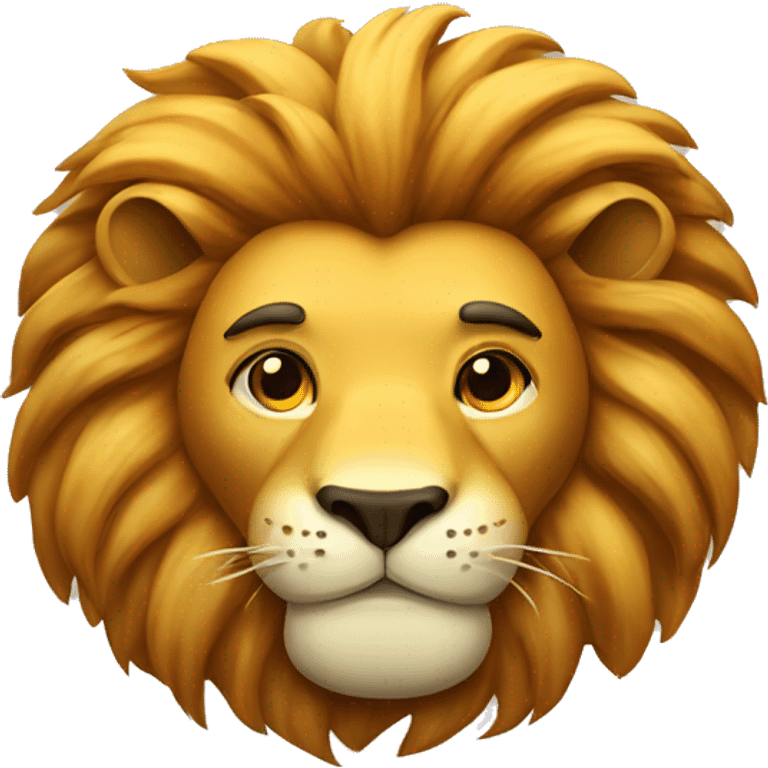 The lion with a mustacheThe lion with a mustache emoji