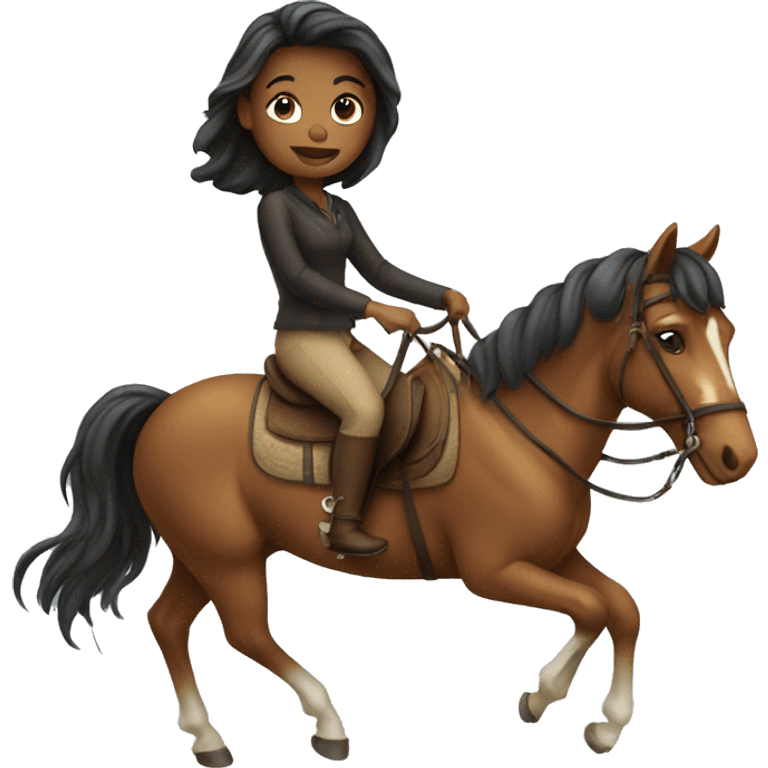 Girl  riding a horse emoji