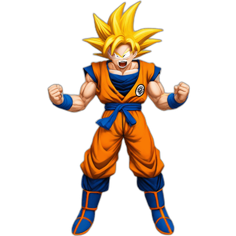 goku super saiyan scream full body emoji