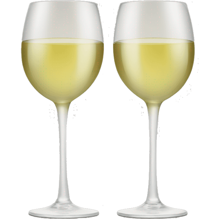 White wine glasses cheering  emoji