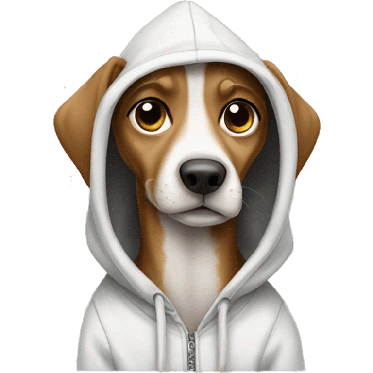 skinny dog in hoodie  emoji