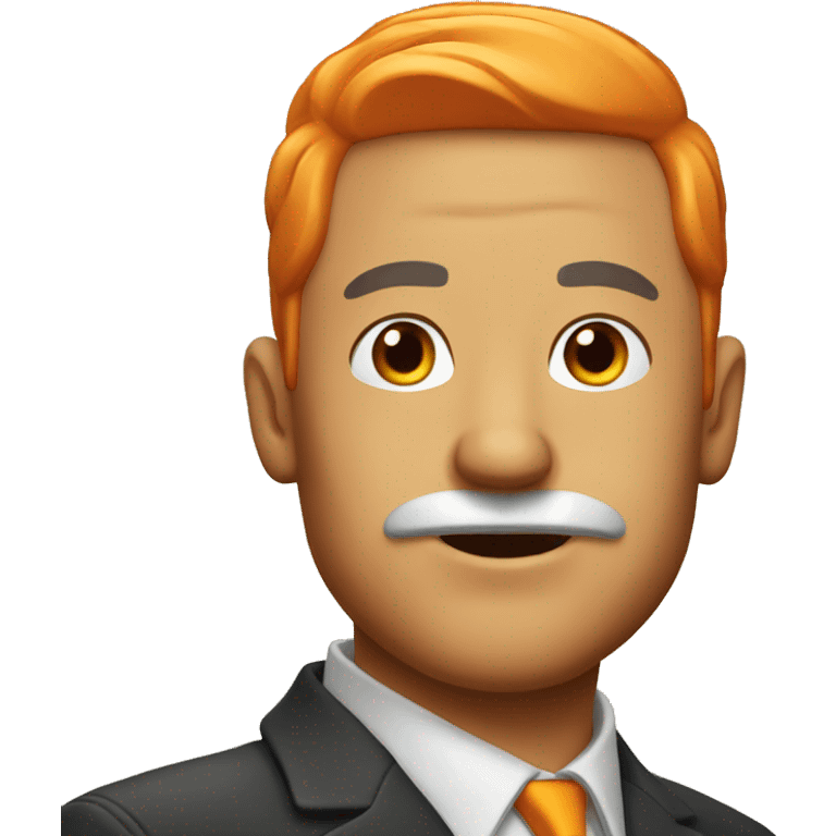 man with orange mustache and orange hair emoji