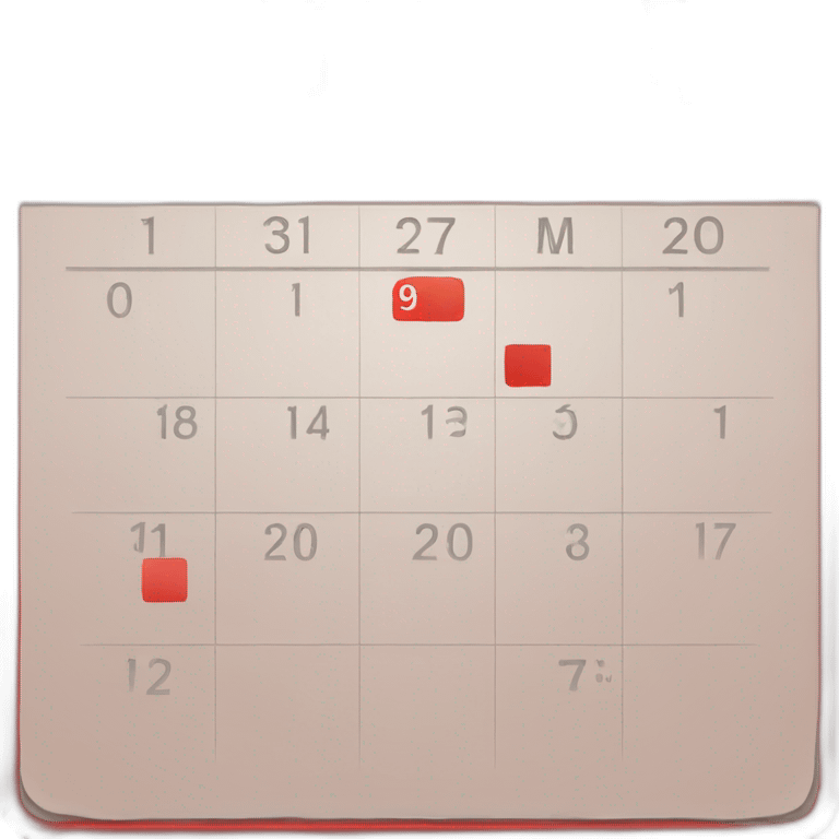 calendar red emoji