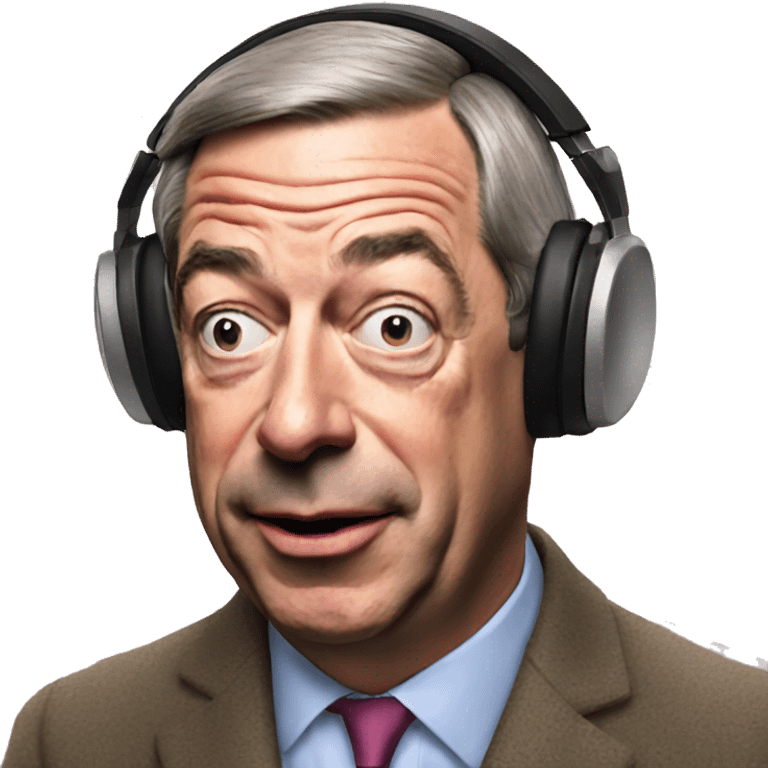 Nigel Farage listening to music  emoji