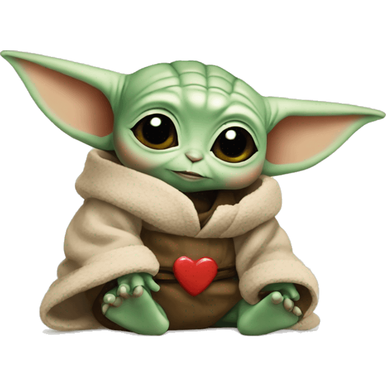 Baby yoda with heart eyes  emoji