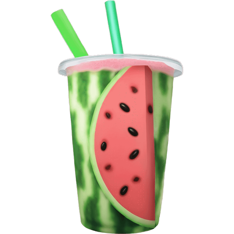 Watermelon Boba tea ￼ emoji