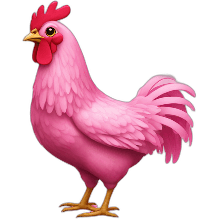 Pink chicken emoji