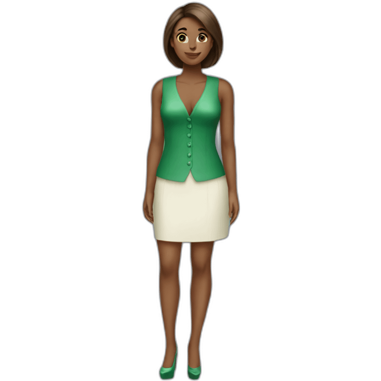 posh-well-fed-girl-green full body emoji