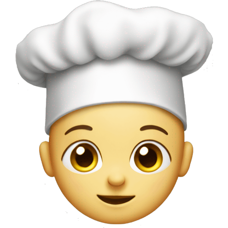 head of a baby wearing a chef's hat emoji