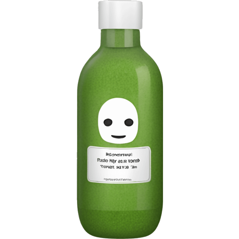 bottle facial scrub with label emoji