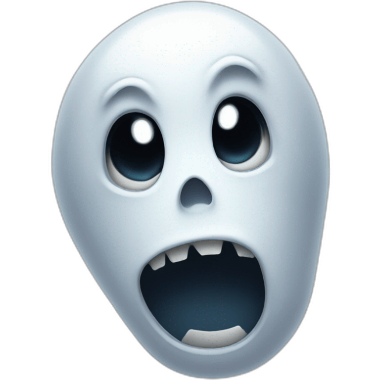 A frightened ghost emoji