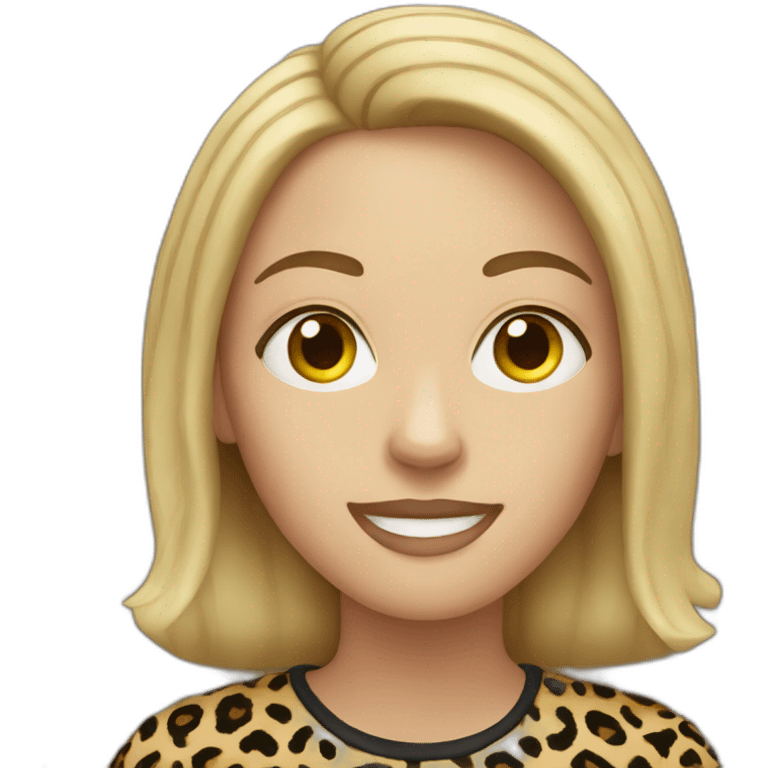 white-woman-in-leopard emoji