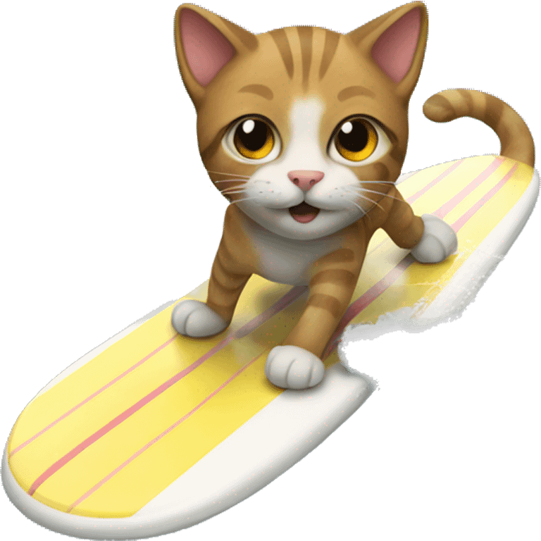 A cat surfing  emoji