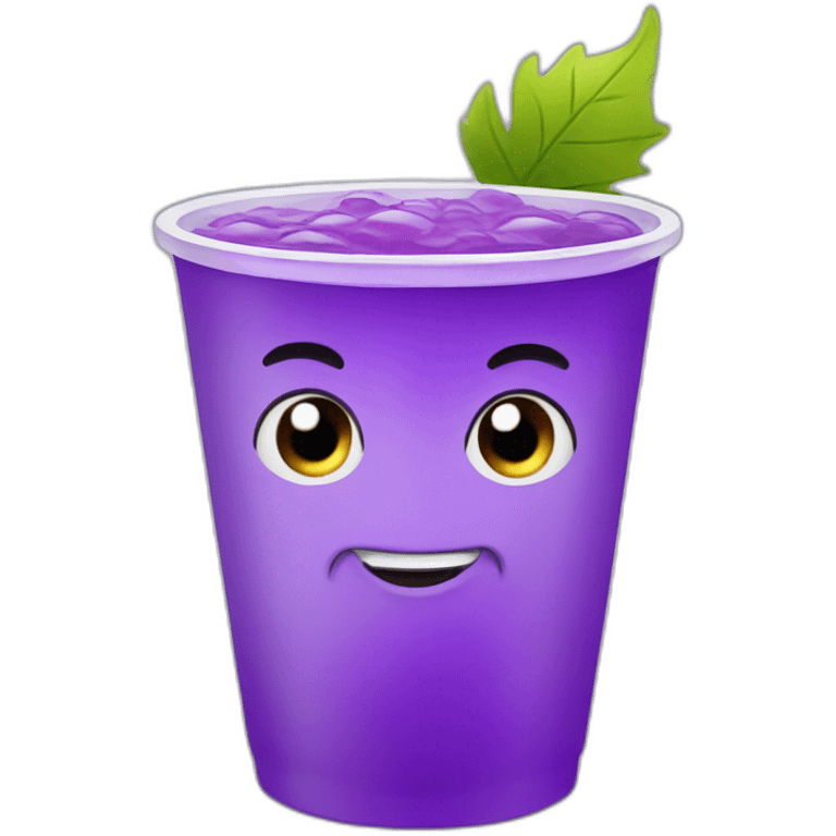 grape juice plastic cup emoji