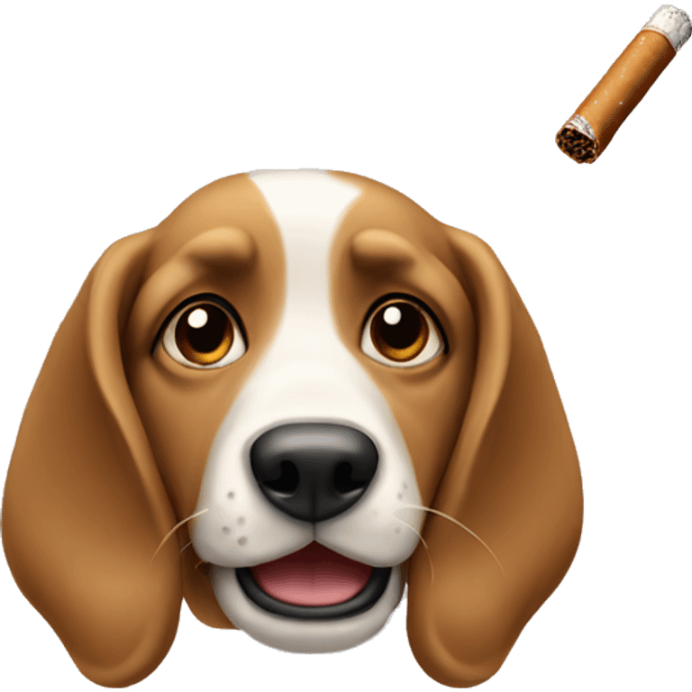 Perro con cigarro emoji