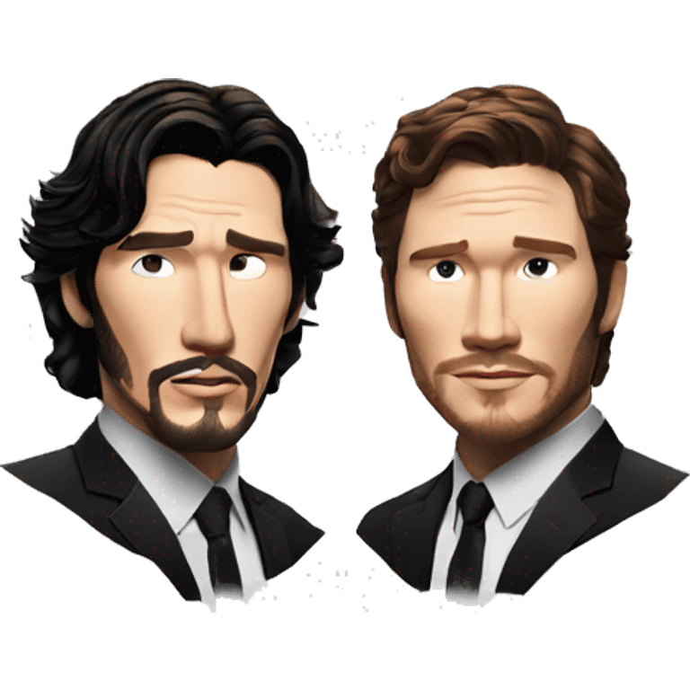 Adam driver and Chris Pratt as men in black agents  emoji