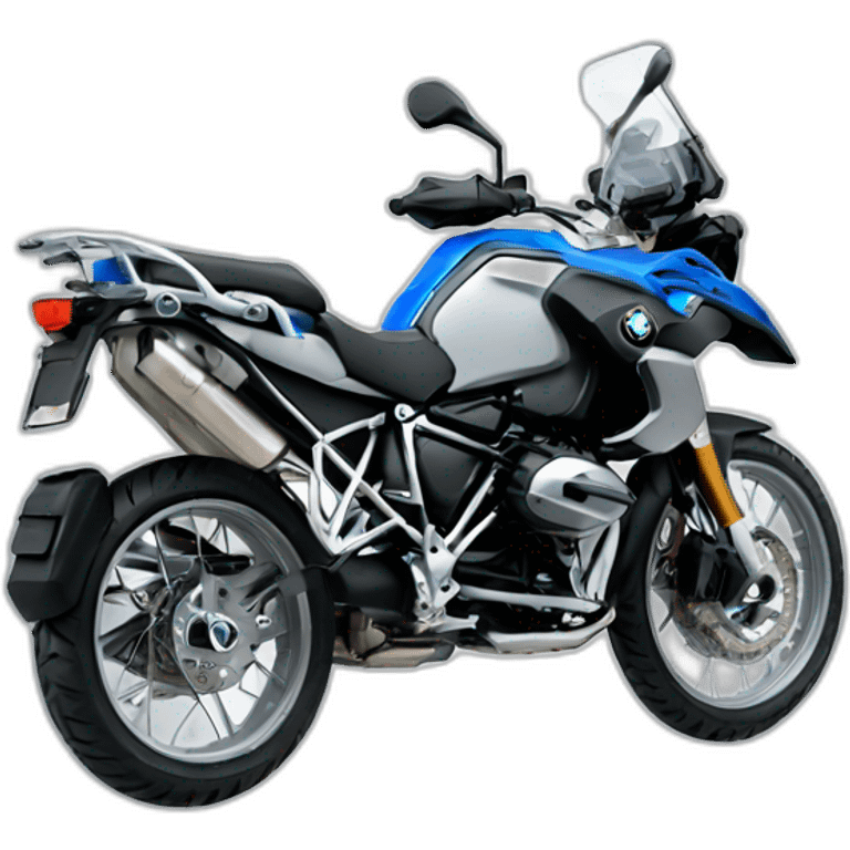 BMW GS motorcycle blue and grey emoji