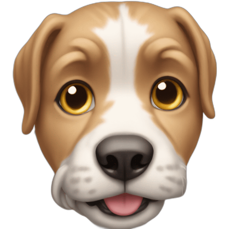 Chat sur un chien emoji