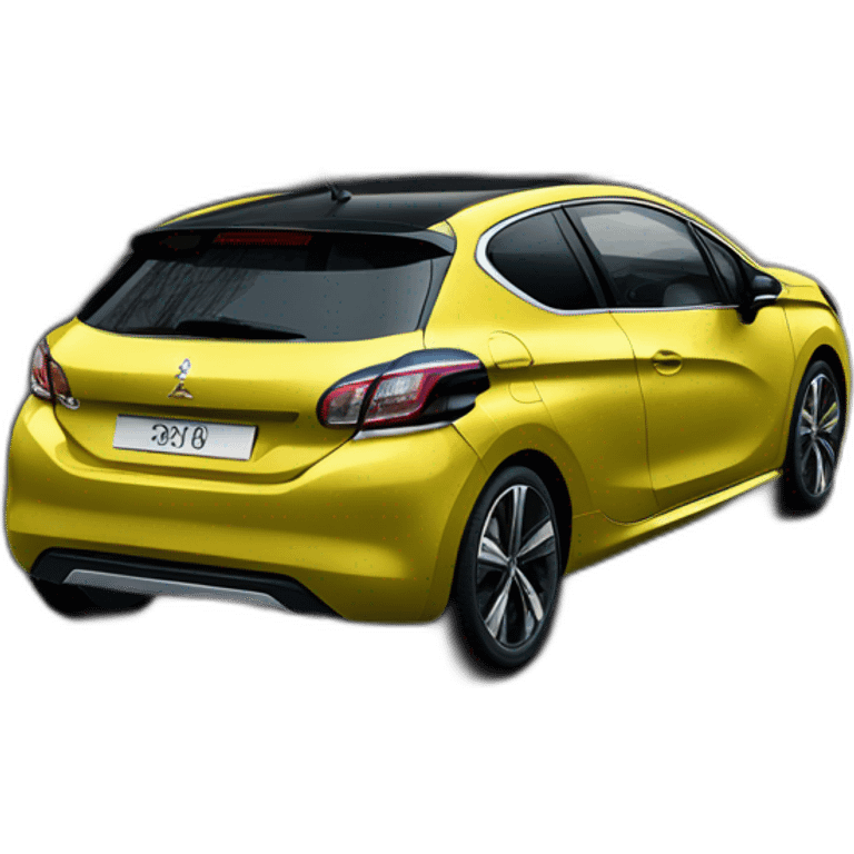 Peugeot e208 jaune emoji