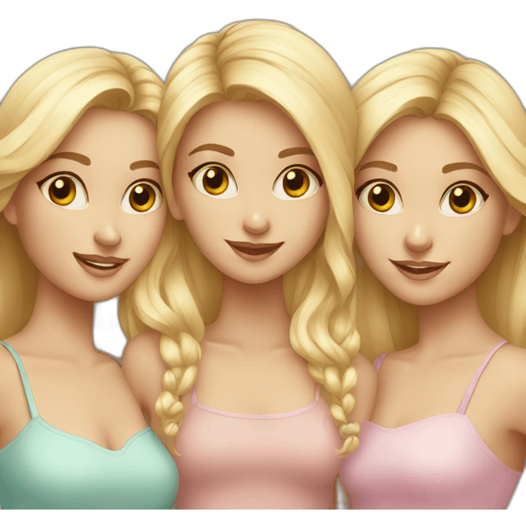 trio-girls-blonde-best-friends emoji