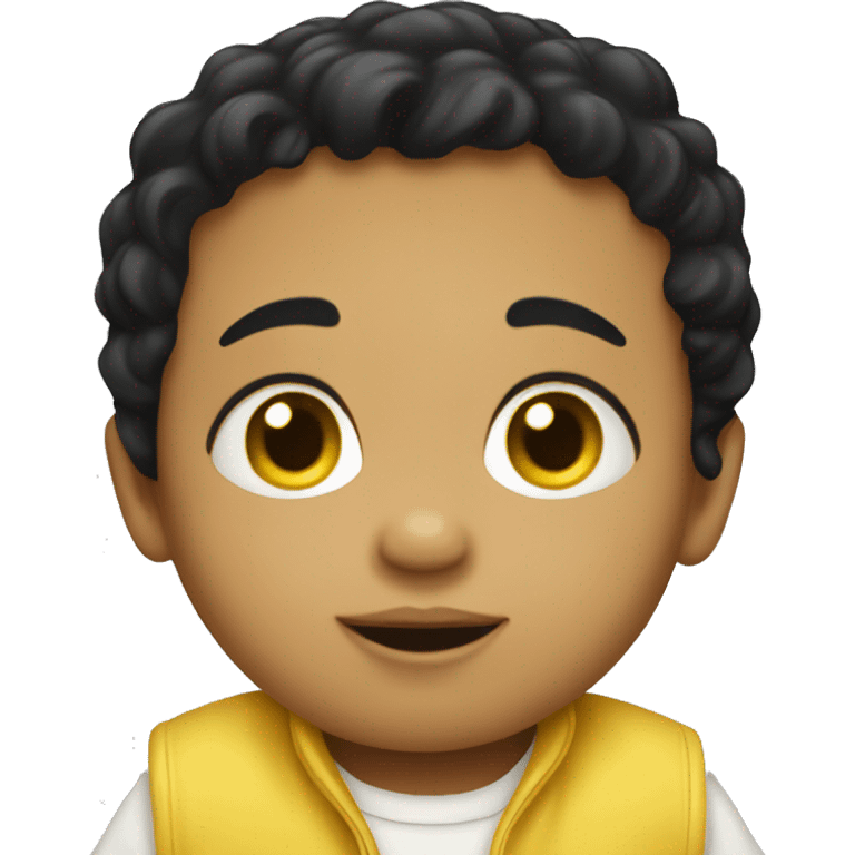 A  black-haired,  yellow-skinned  baby  boy. emoji