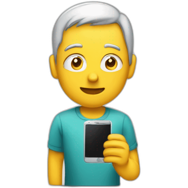 personne qui doit lire mais est sur son téléphone emoji