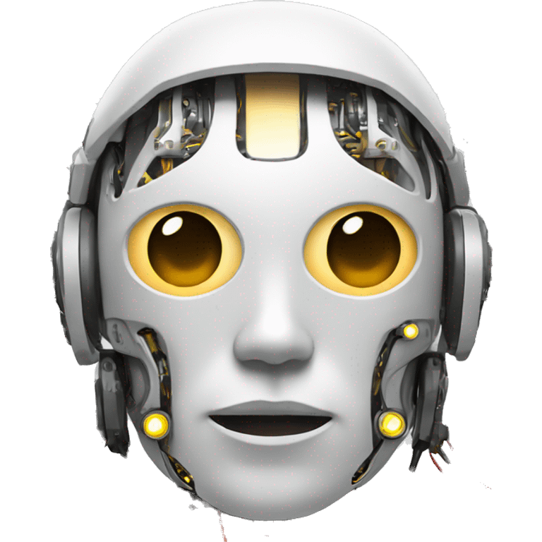 errored cyborg with wires and circuits  emoji