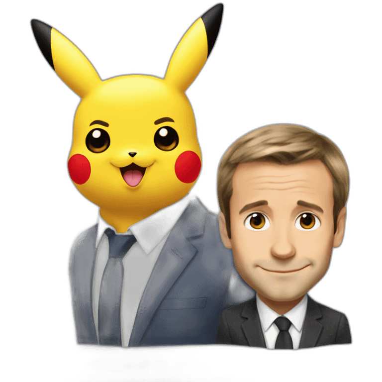 Pikachu sur macron emoji