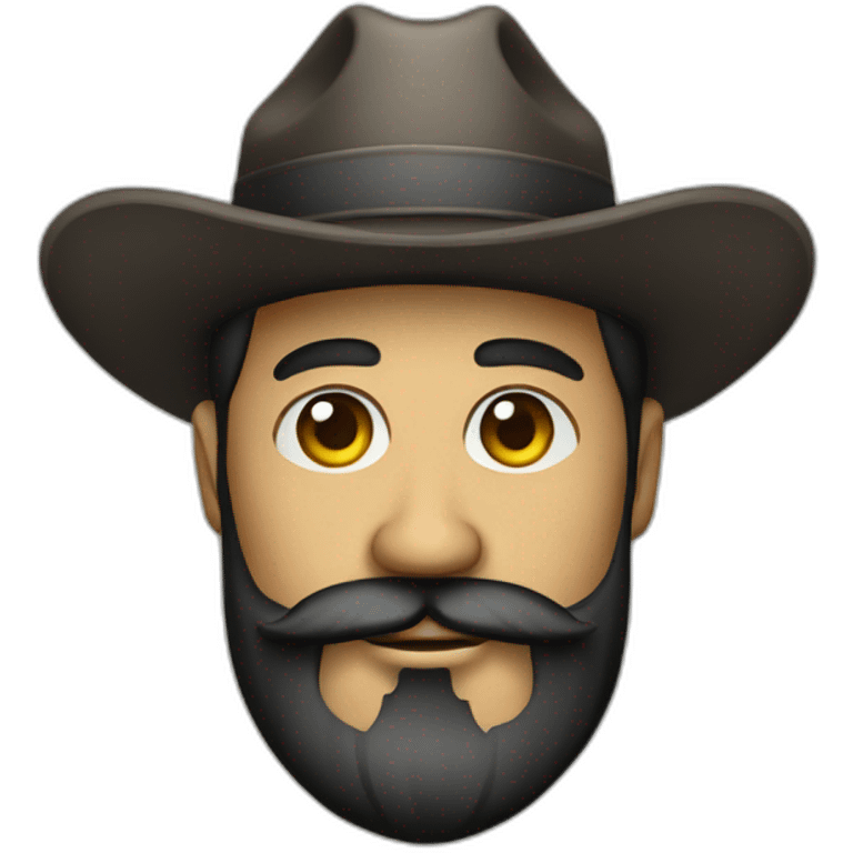 a tattooed gringo with a beard and a hat emoji