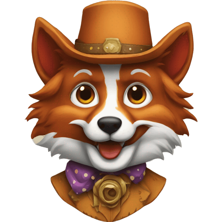 cowboy fox clown emoji