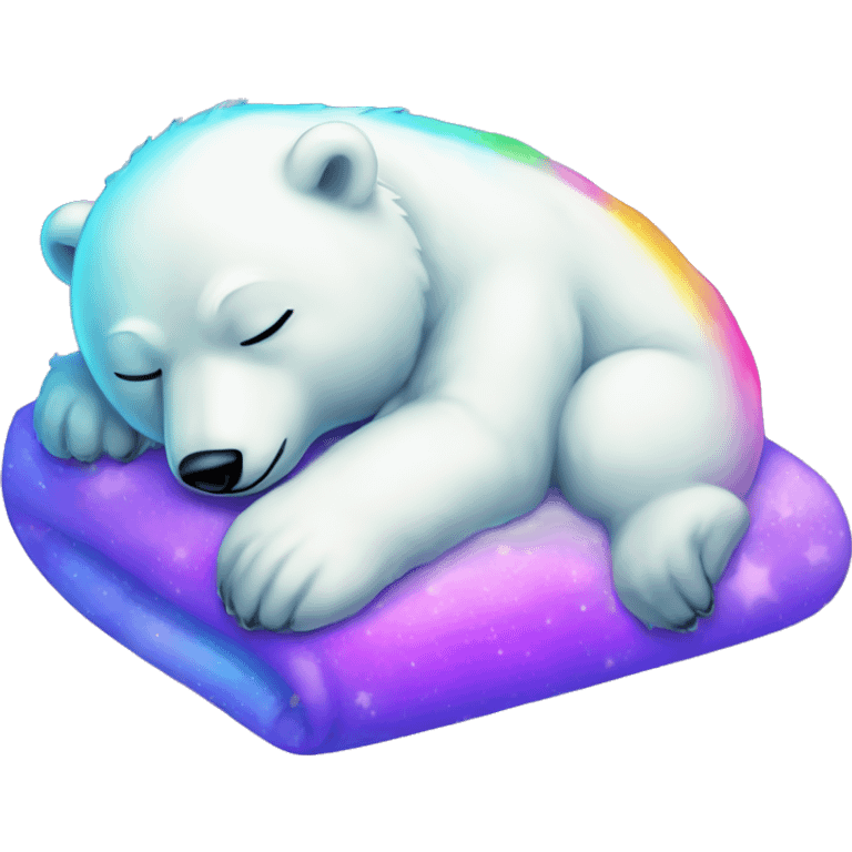 lisa frank sleeping polar bear full emoji