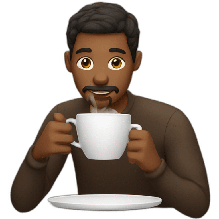 man drinking coffee emoji