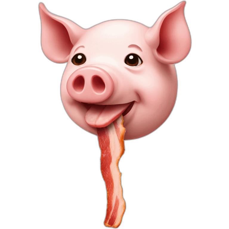 pig cutted on bacon emoji