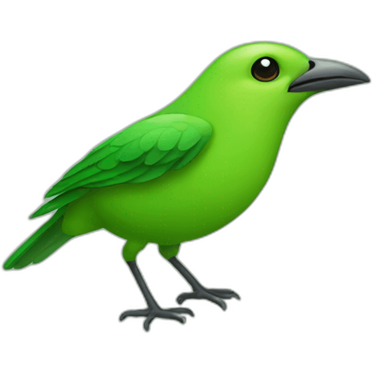 Green bird emoji