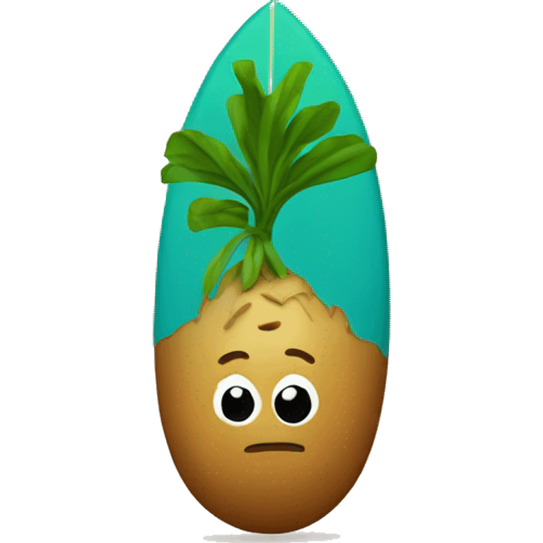 potato on a surfboard emoji