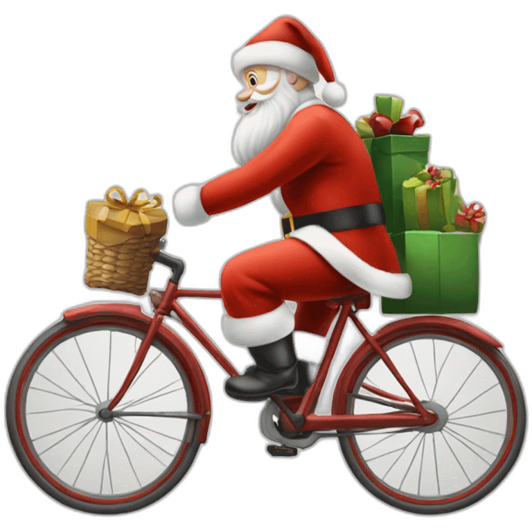 babbo Natale in bicicletta emoji