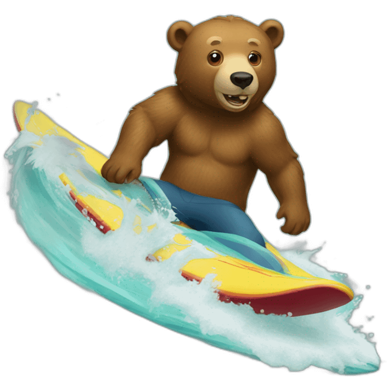 bear surfing emoji