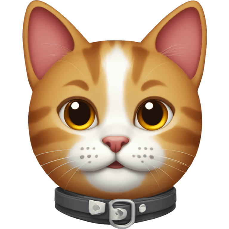 Cat red with sharp collar emoji