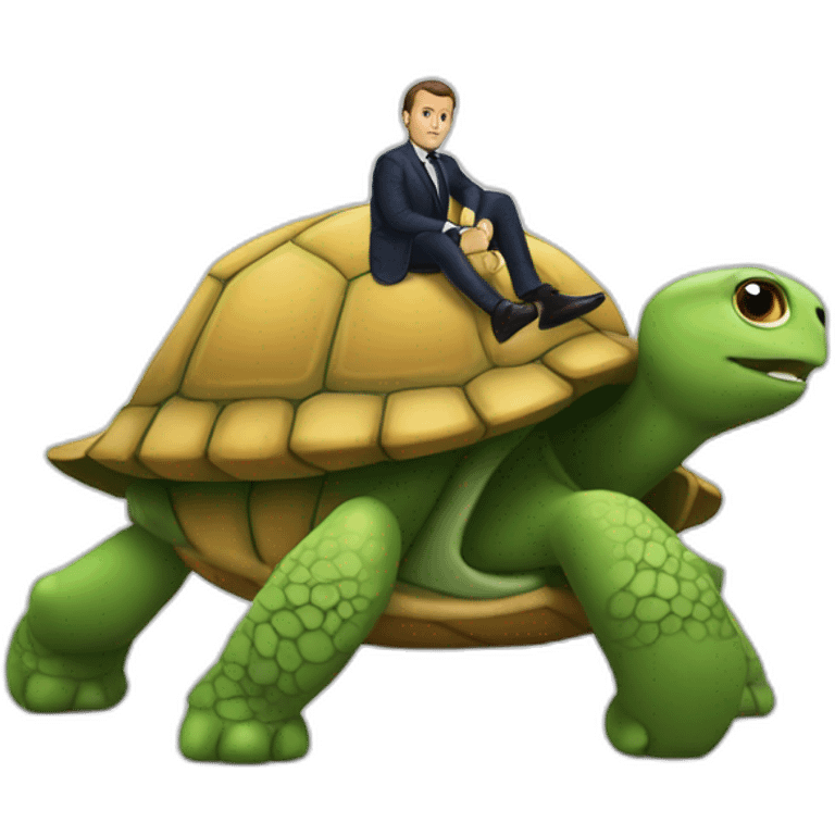 macron sur tortue emoji