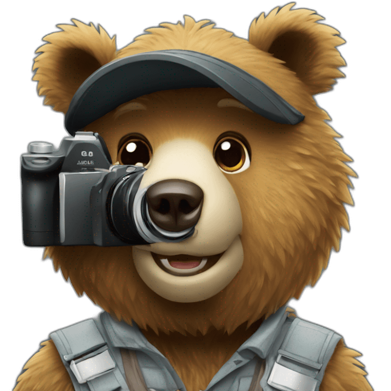 A bear as a photographer emoji