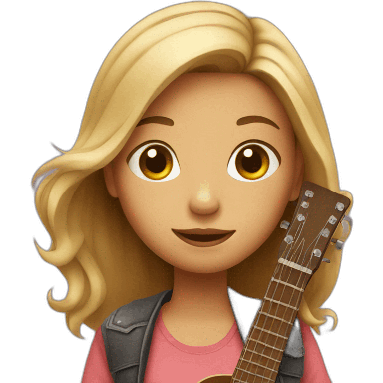 girl with guitar emoji