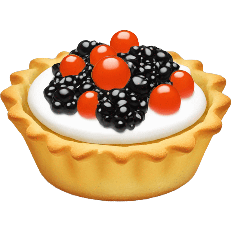 tartlet with caviar emoji