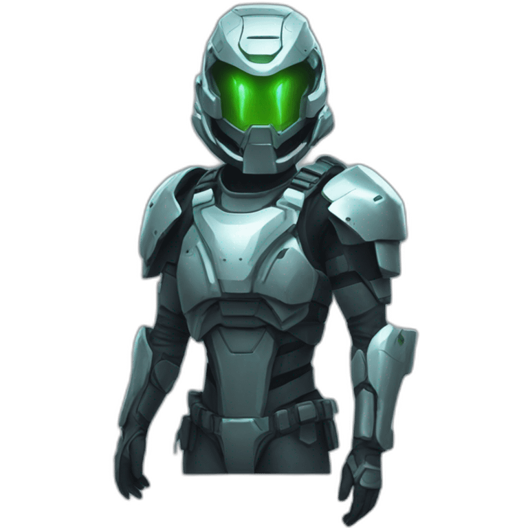 futuristic Phantom squad Infiltration armored breastplate ghost effect emoji